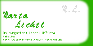 marta lichtl business card